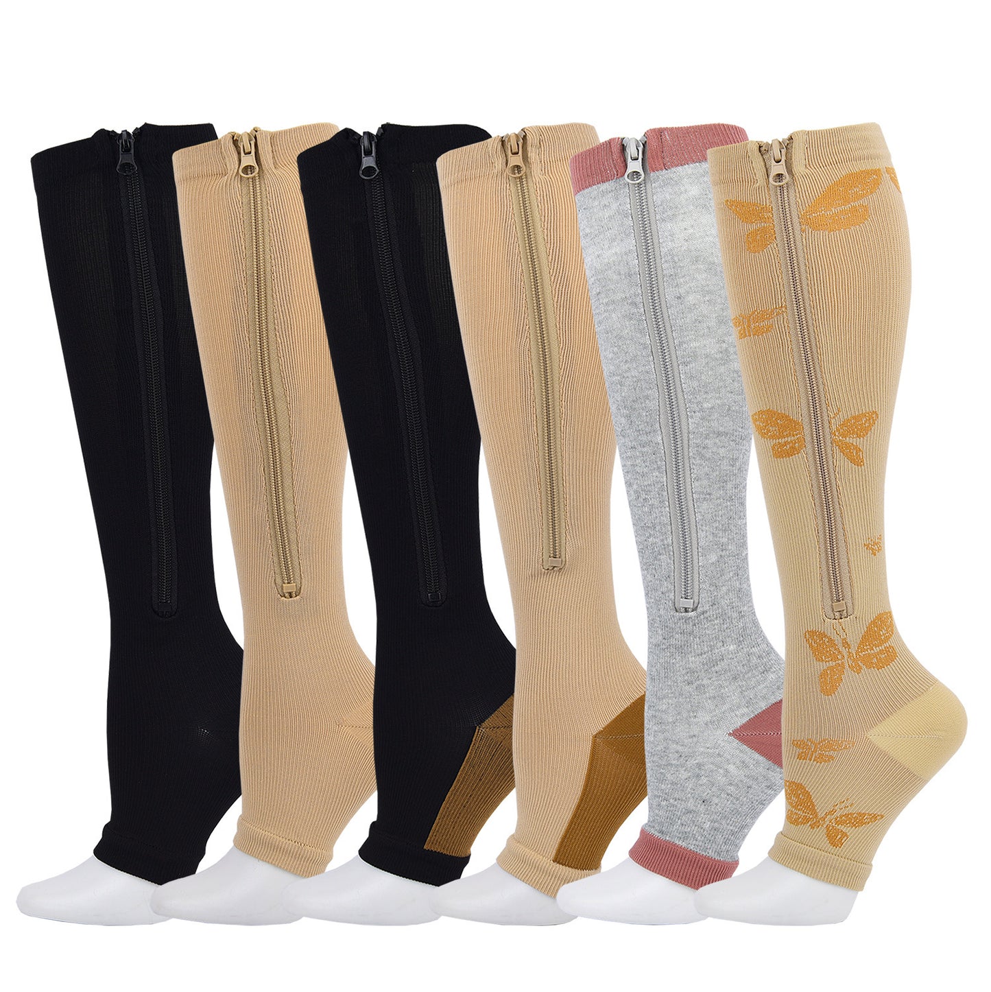 Original Kompressions - Socken mit Seitenreiss - verschluss